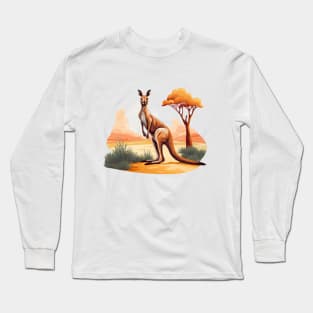 Cute Kangaroo Long Sleeve T-Shirt